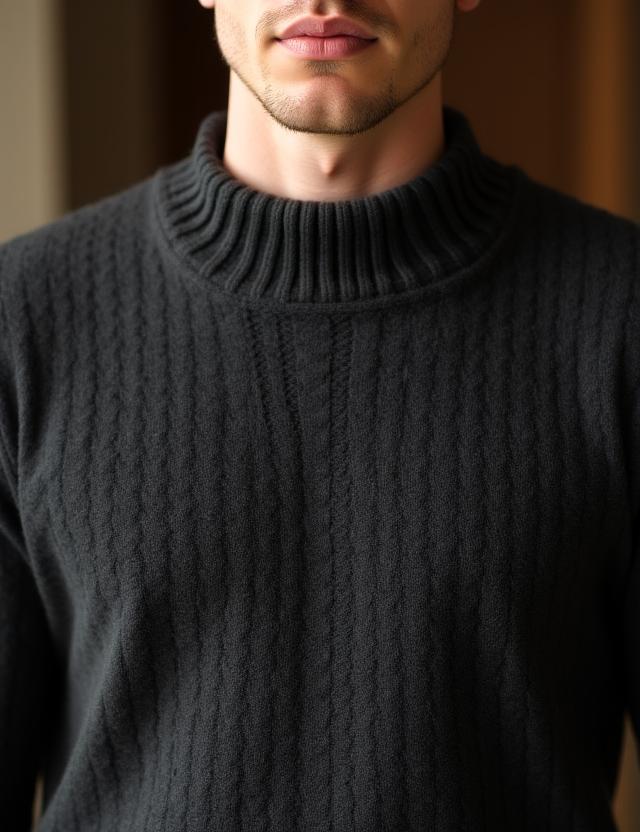 Maglione in Cashmere Grigio Antracite